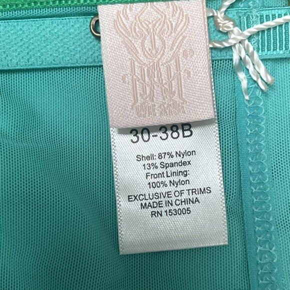 NWT We Are HAH X Free People Sheer Wired Bra 30-38B 30B 32B 34B 36B 38B Teal - Picture 2 of 10